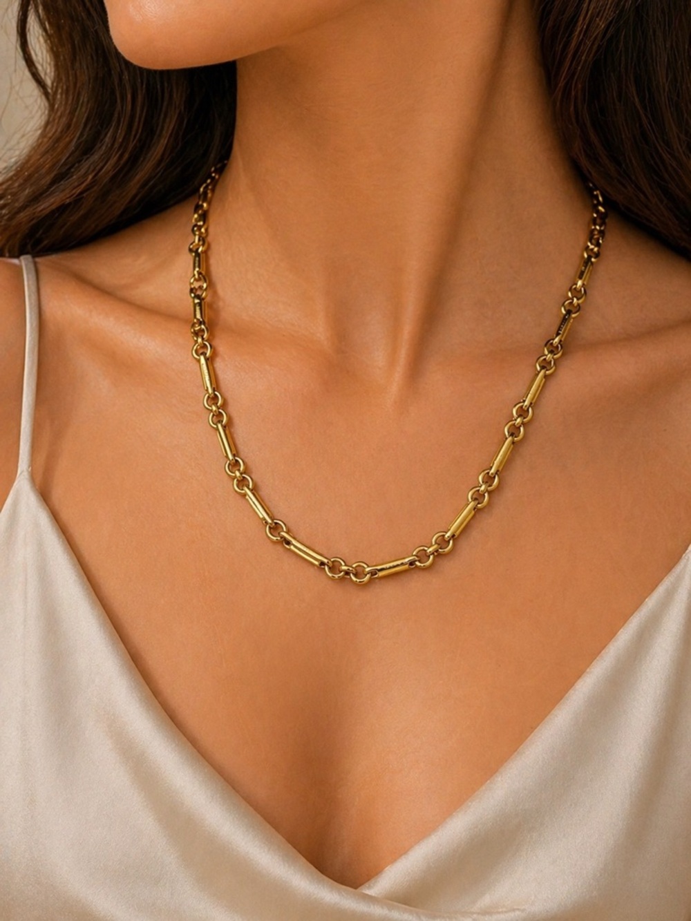 Authentic vintage Celine Gold Chain Link Necklace - Women Jewelry
